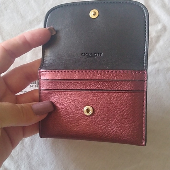 Coach F22955 Glitter Heart Card Pouch Case - Picture 5 of 9